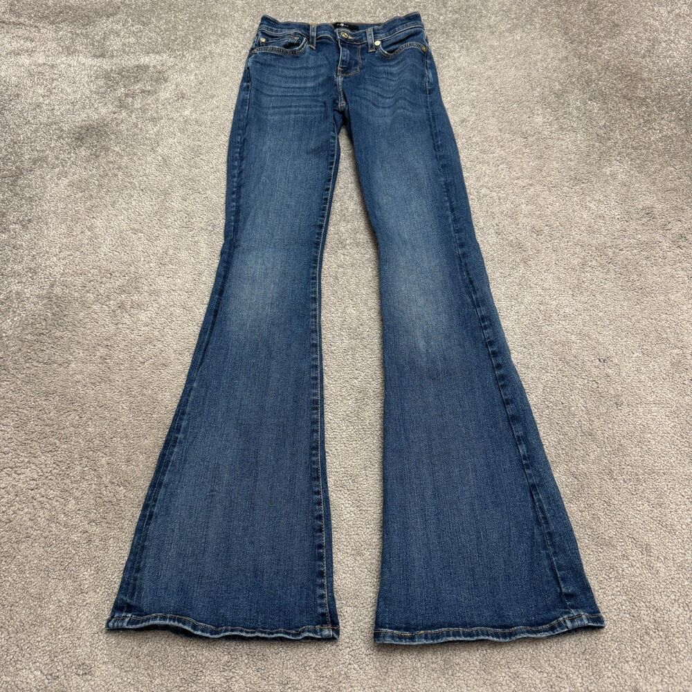 7 For All Mankind Ali Nolita Flare Bootcut Denim Jeans Womens 23 Blue Stretch
